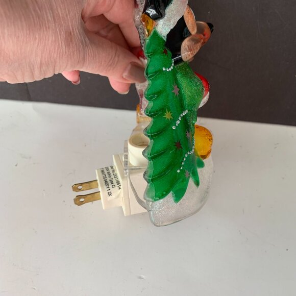 Vintage Mickey Mouse Christmas Tree Night Light!!! Works as pictured. - Picture 5 of 6